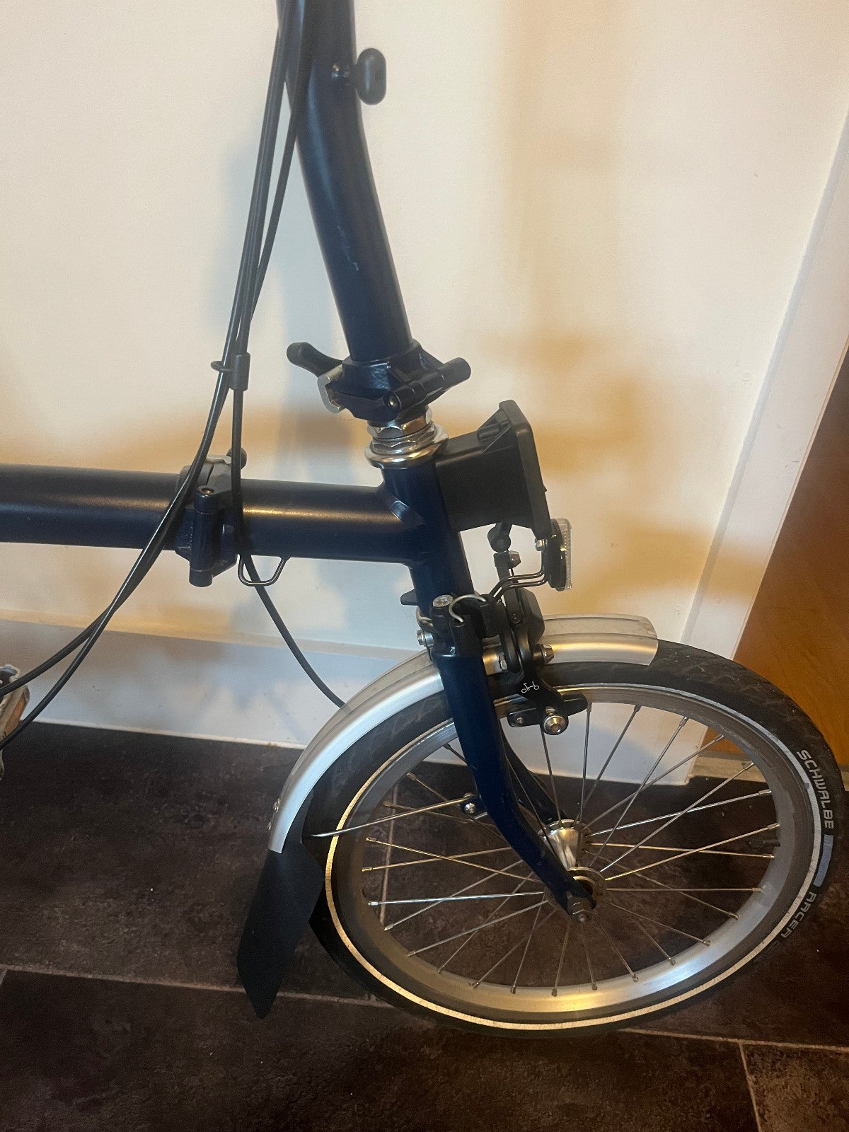 Brompton Folding Bike 3-Speed dark blue good condition
