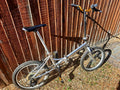 Folding Bike 20in Wheels Aluminium 7-Speed Grip Shifter V-Brakes Silver/Gold