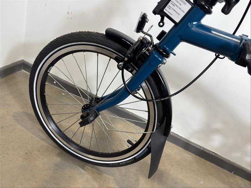 Brompton C Line 6 Speed 2024 Mid Handlebar Folding Bike - Ocean Blue