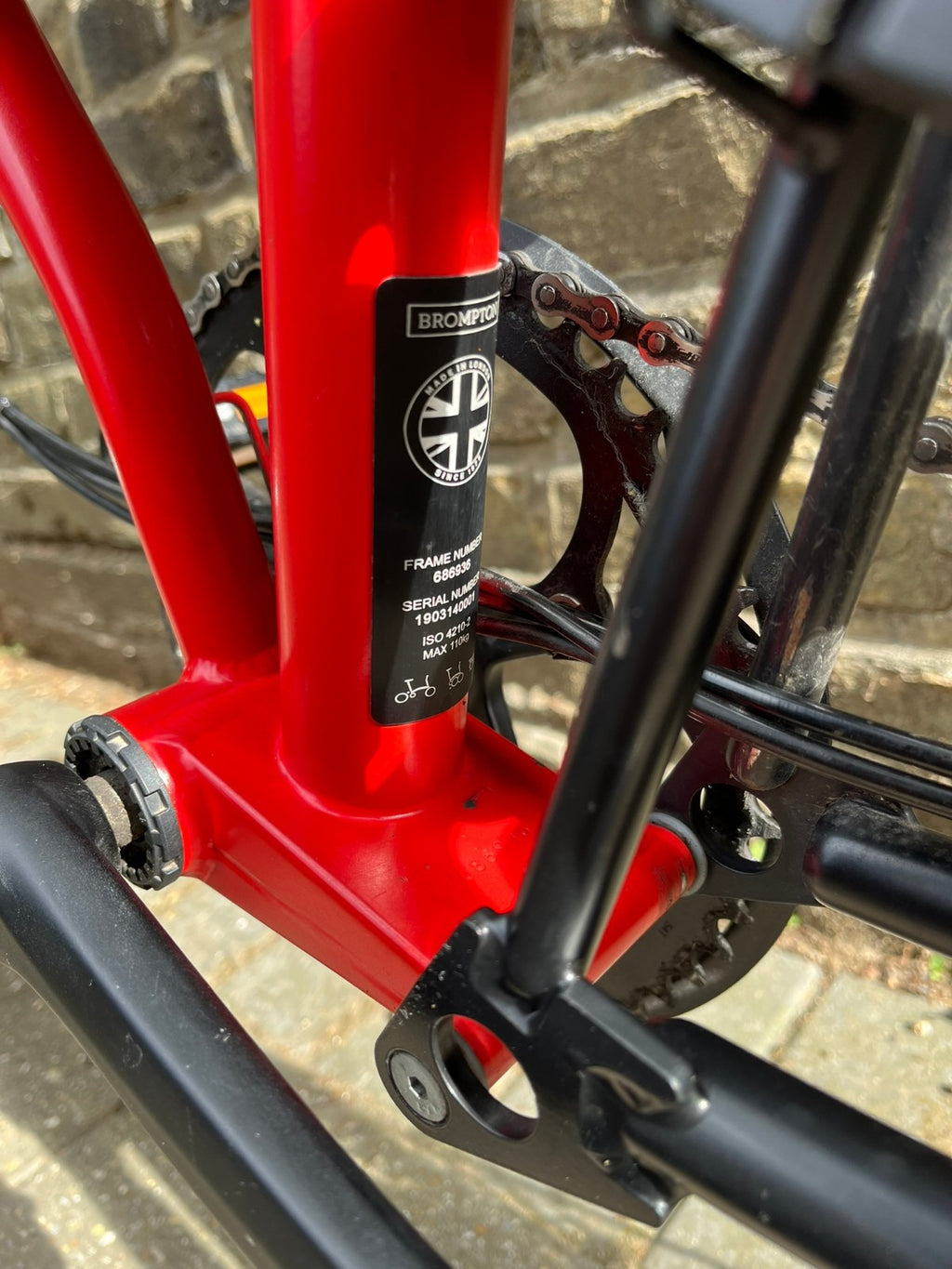 Brompton C-Line 6 speed Red Black S-type