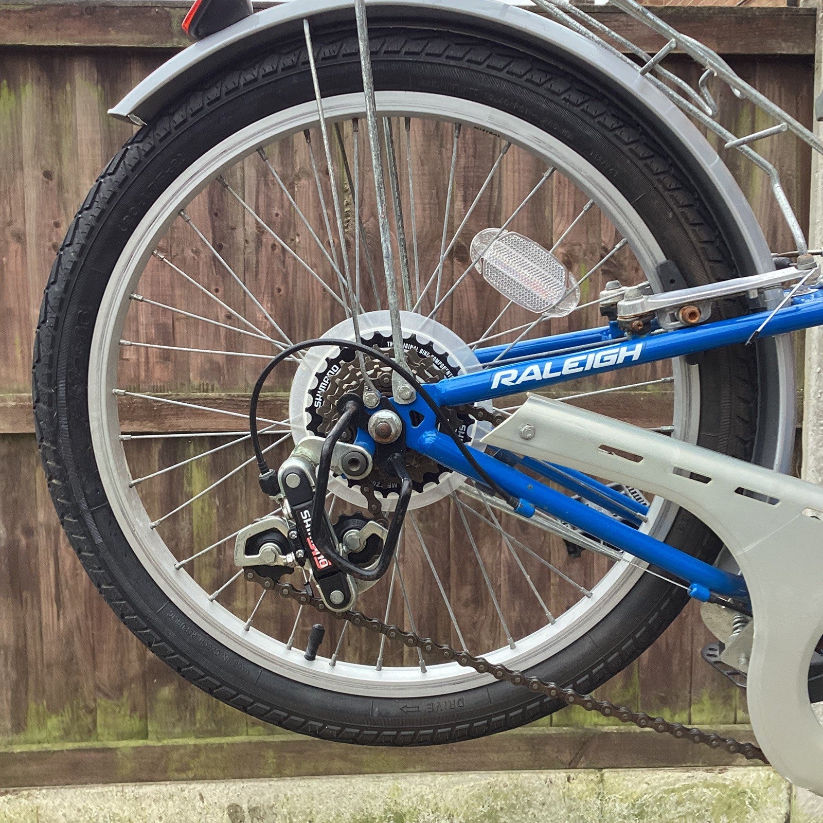 Raleigh Stowaway Steel 6 Speed Folding Bike In Blue - Serviced - 20" Wheels