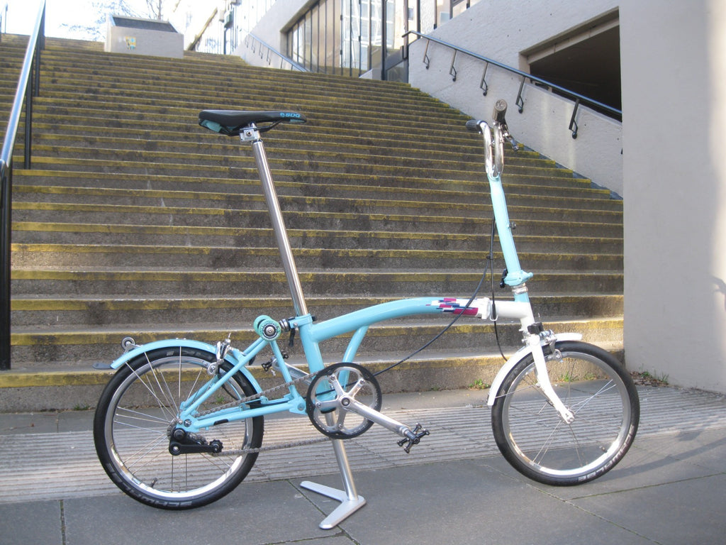 Custom Brompton Folding bike - homage to 1989 Cal look VW Karmann Ghia
