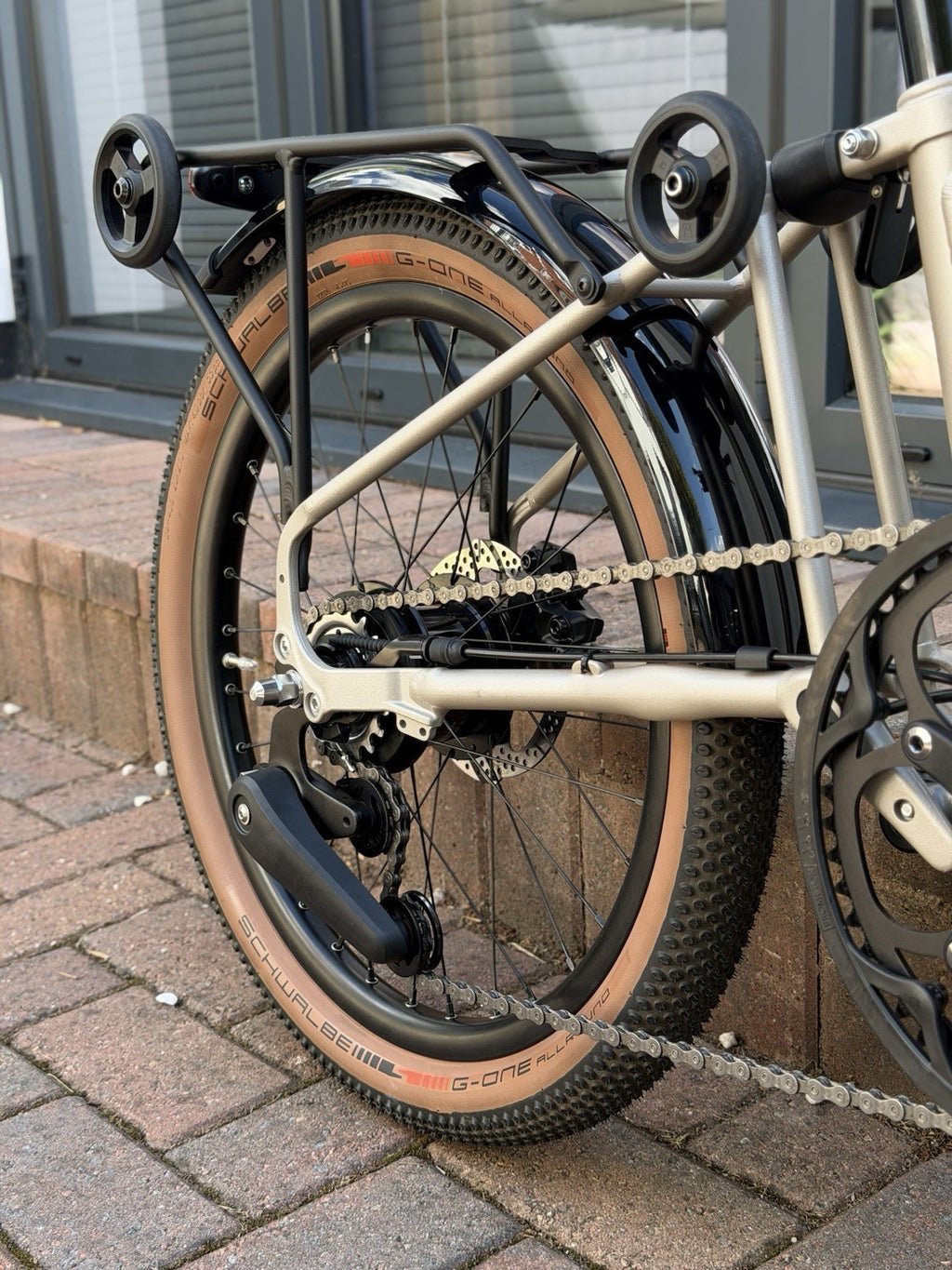 Brompton G-Line w/ Roller Frame - 8 Speed, Traildust White, Excellent, RRP £2600