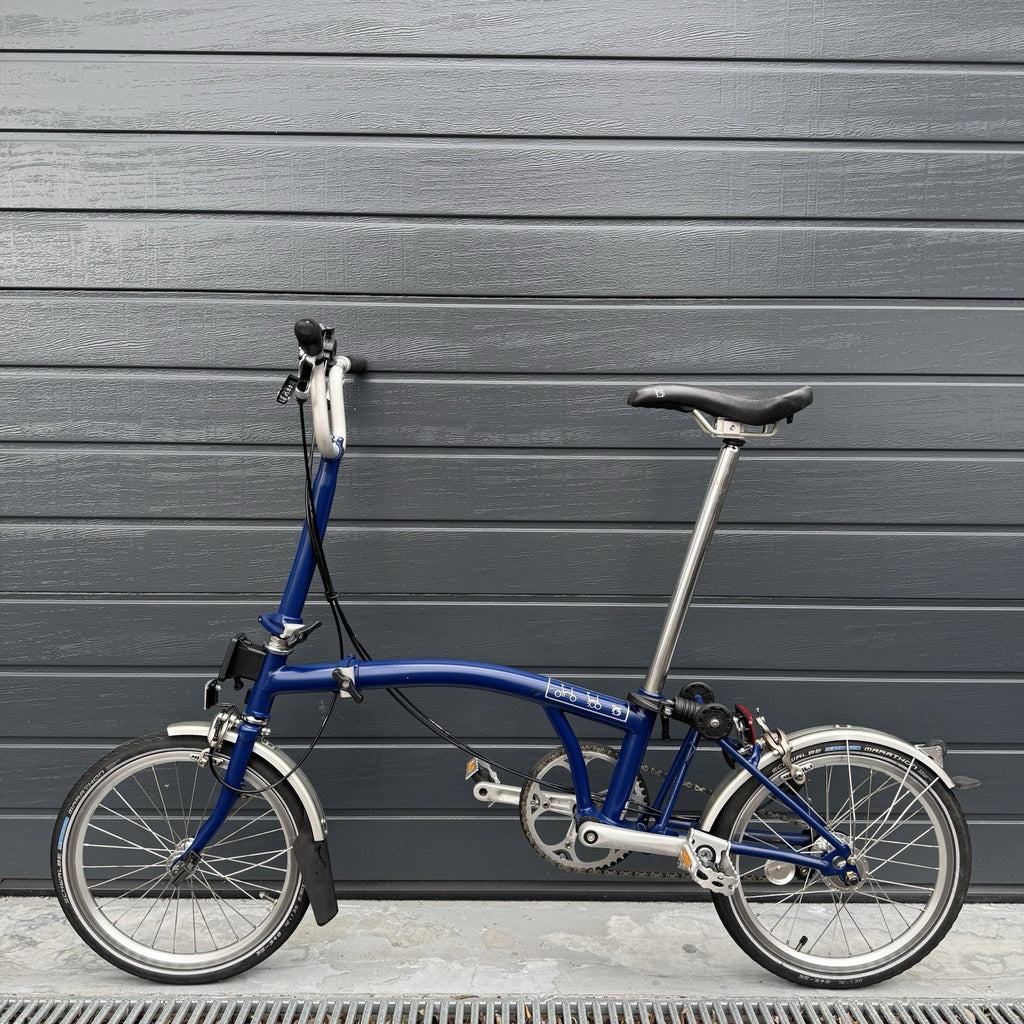 Brompton M3L 3 speed Blue Cobalt Serviced Superb Condition