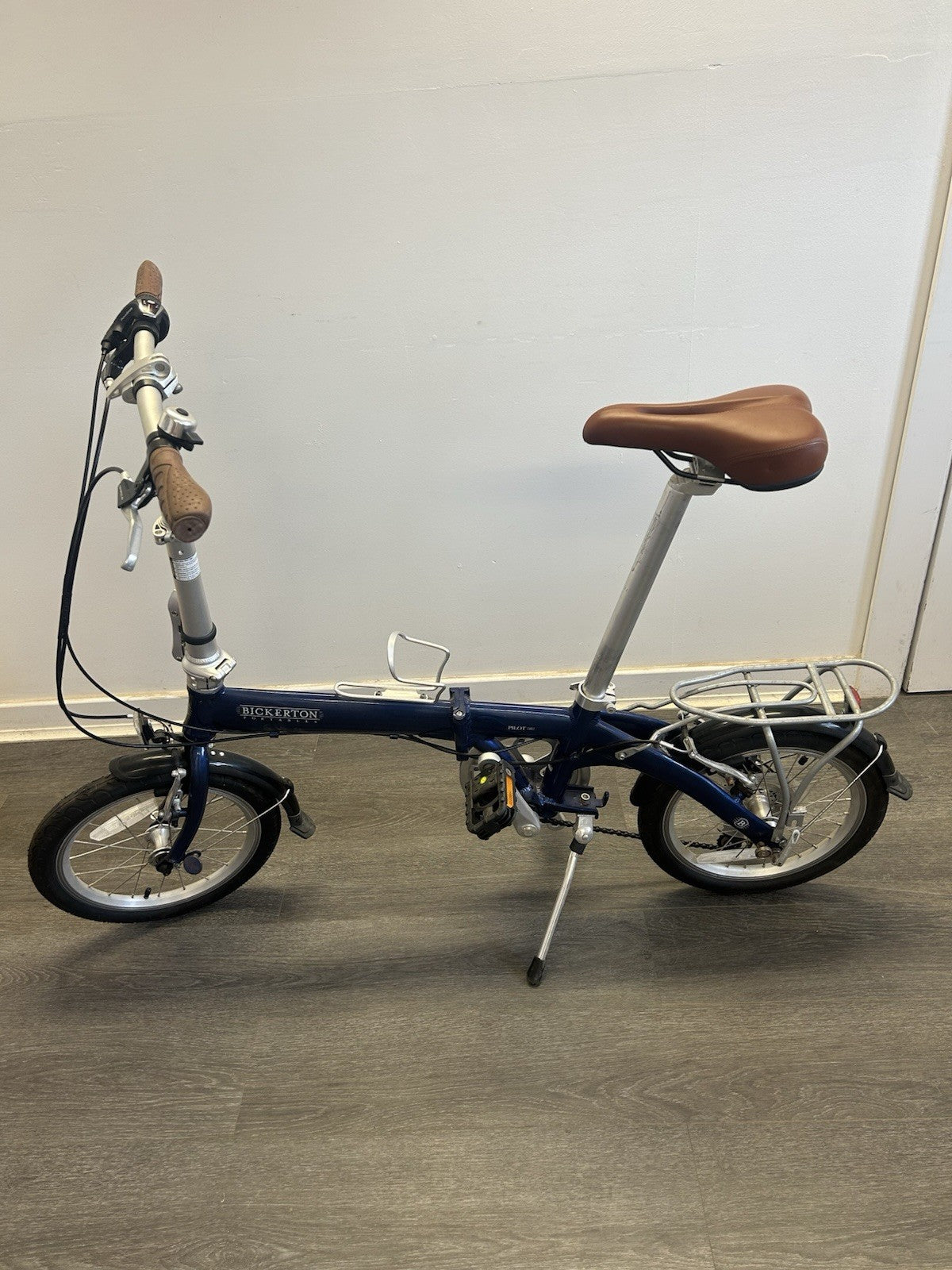 Bickerton Pilot 1407 16 in Folding Bike Blue Rear Carrier Mudguards Kickstand