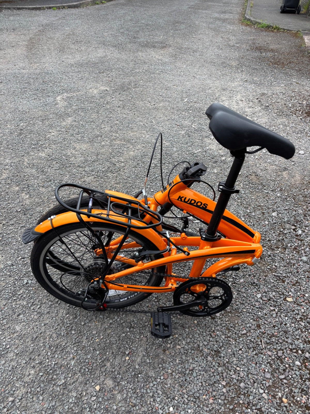 cheap folding bikes for adults, made by Kudos Colour Citrus.