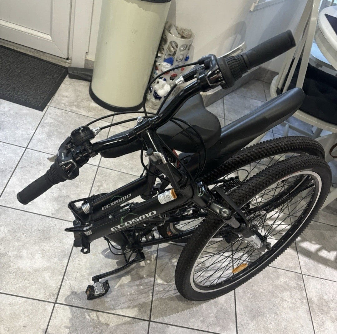 Ecosmo 26SF02BL 26 inch 21 Speeds Folding Mountain Bicycle - Black