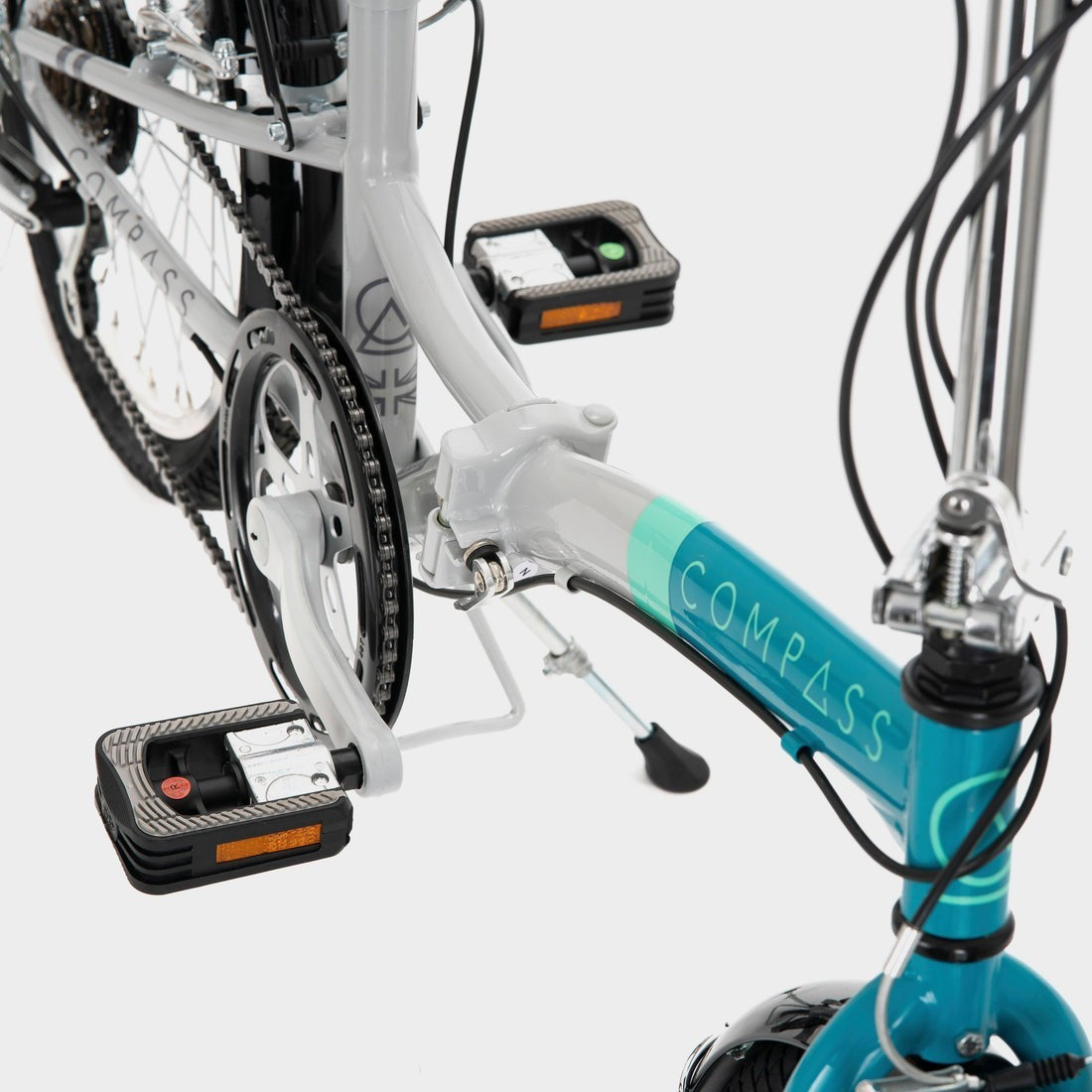 Compass Northern Folding Bike 20” wheels White and blue RRP £169