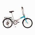 Compass Folding Bike Silver/Blue Rear Rack
