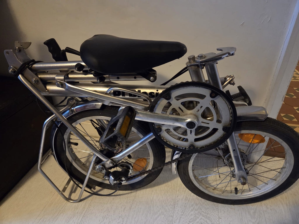 Classic Di-Blasi Folding Bicycle Cycle Silver 3 Spd gears Drum Brake