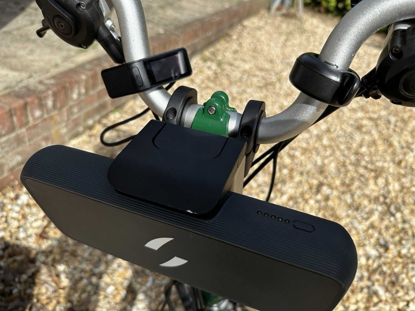 Green Brompton with Swytch Max++ Power Kit