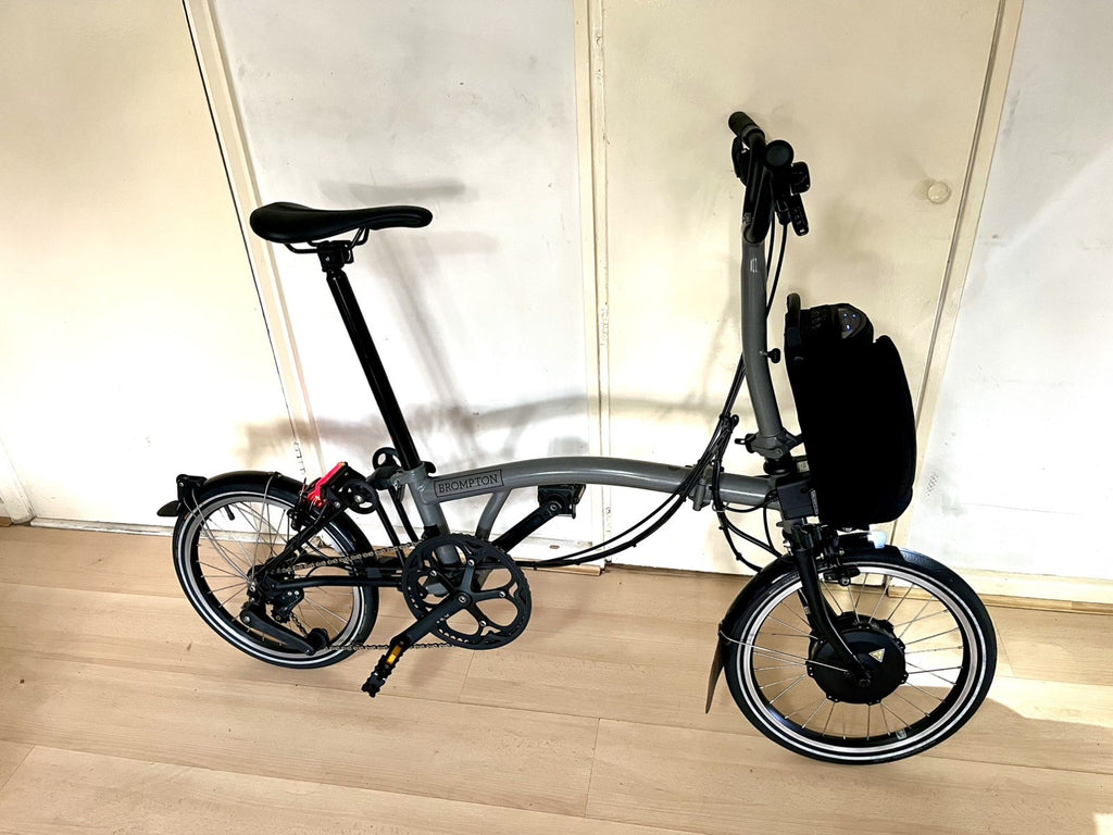 Brompton P Line 2023 4-Speed, Storm Grey, Mid Handlebar