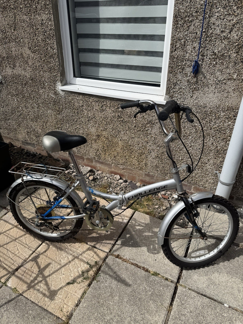 Challenge Silver Folding Bike Rear Rack Kickstand. Open to offers want gone