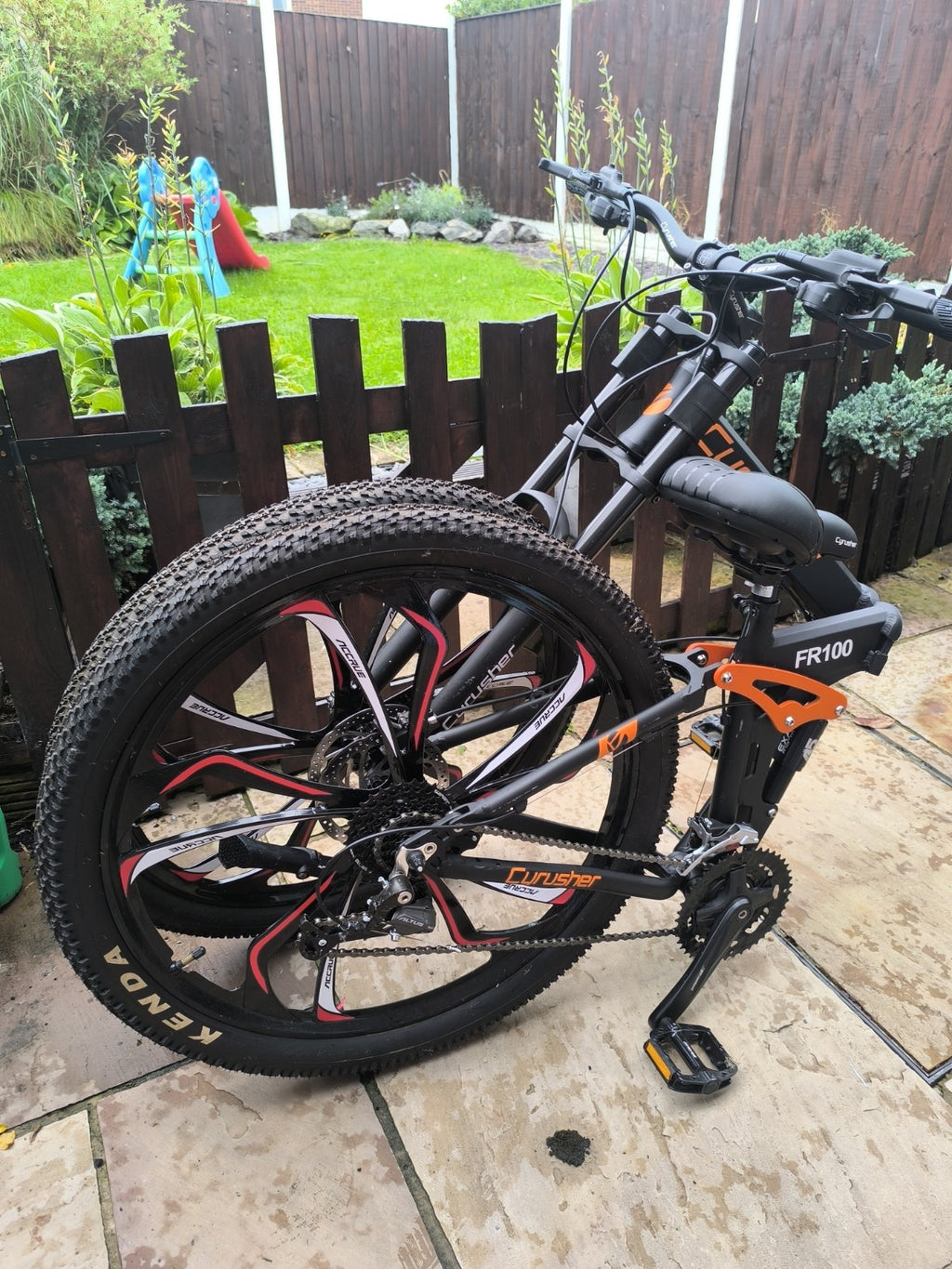 Cyrusher FR100 Mountain Bike Full Suspension 26in Black Folding Bike