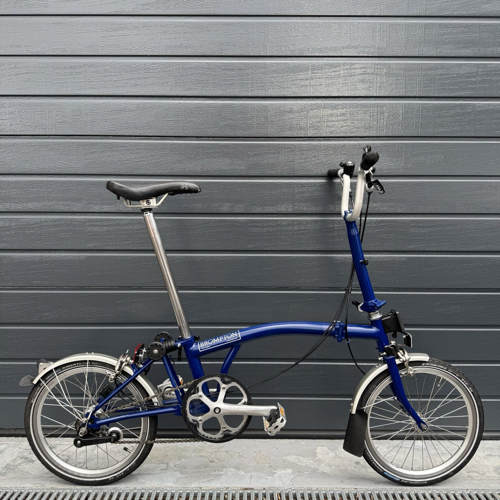 Brompton M3L 3 speed Blue Cobalt Serviced Superb Condition