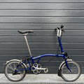 Brompton M3L 3 speed Blue Cobalt Serviced Superb Condition
