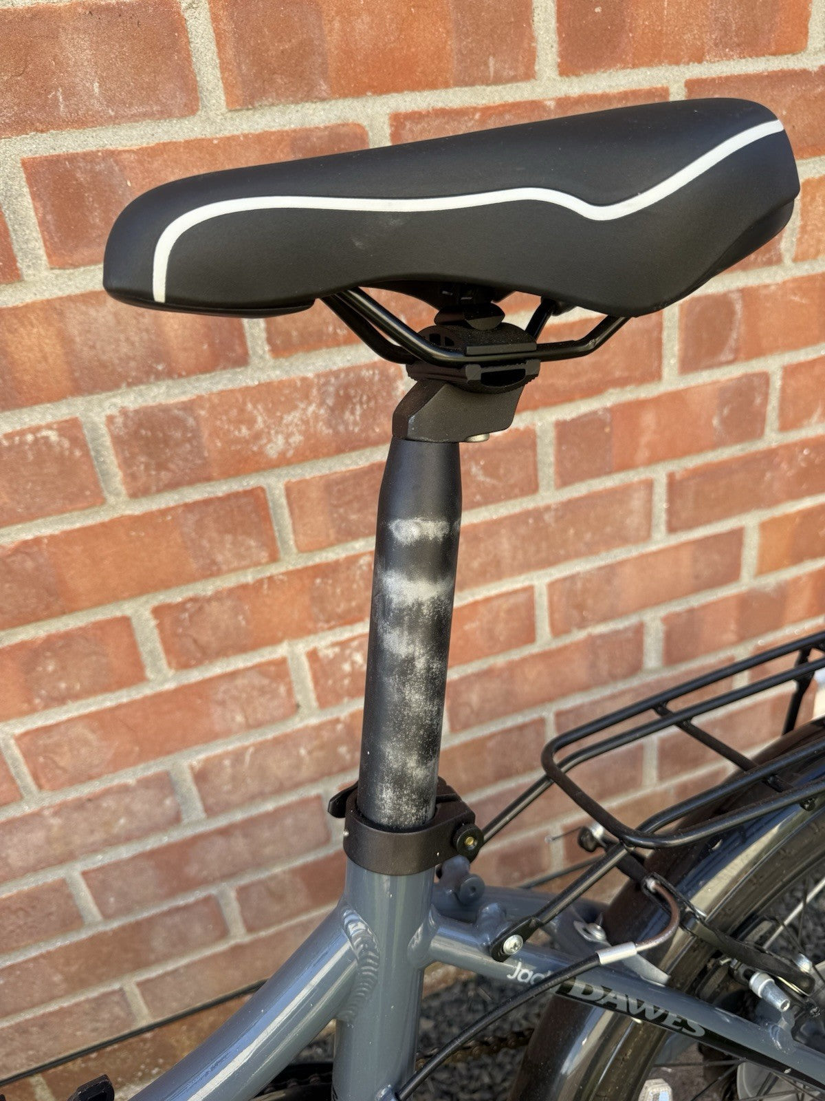 Dawes Jack 20in Folding Bike 6 Speed Grey/Black Rear Rack Mudguards