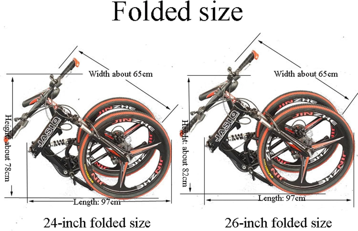 24 Inch 26 Inch Folding Mountain Bike- Adult Student Speed Bike Shock Absorber,