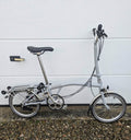 Brompton Folding Bike 3 Speed Silver EXCELLENT CONDITION HARDLY USED AT LA2