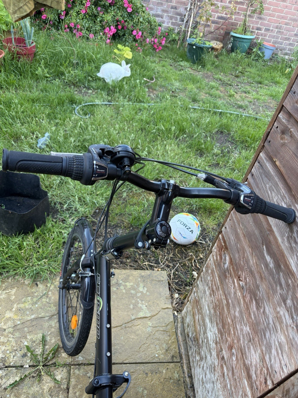 Ecosmo 20 in Folding Bike Black, Rear Rack, Mudguards, Reflectors