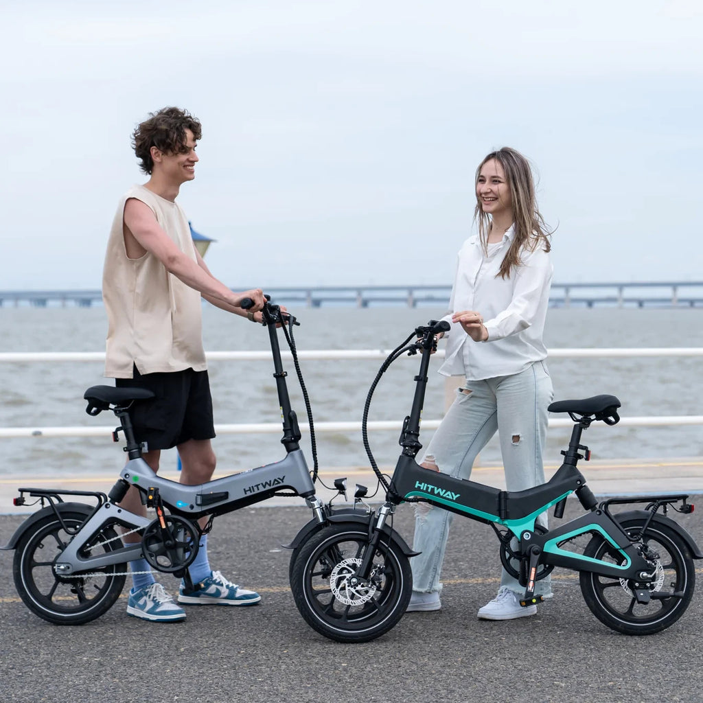 HITWAY BK2  Folding Bike, 16-inch Wheels, Black