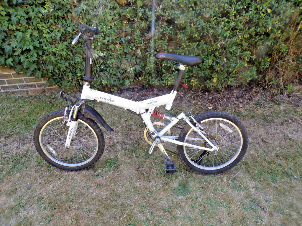 Ecosmo Lightweight Alloy Folding City Bicycle 20" Wheels White