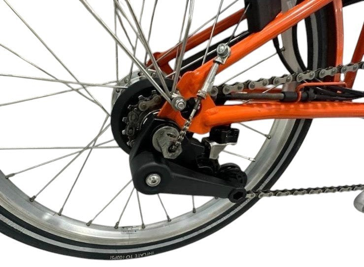 Brompton Barcelona Edition S6L (6 Speed) folding bicycle - Gloss Blue & Orange