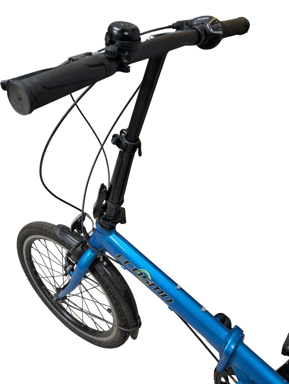 Ecosmo Folding Bike 16" Wheels Blue Shimano 6 Speed Lightweight Commuter Bicycle