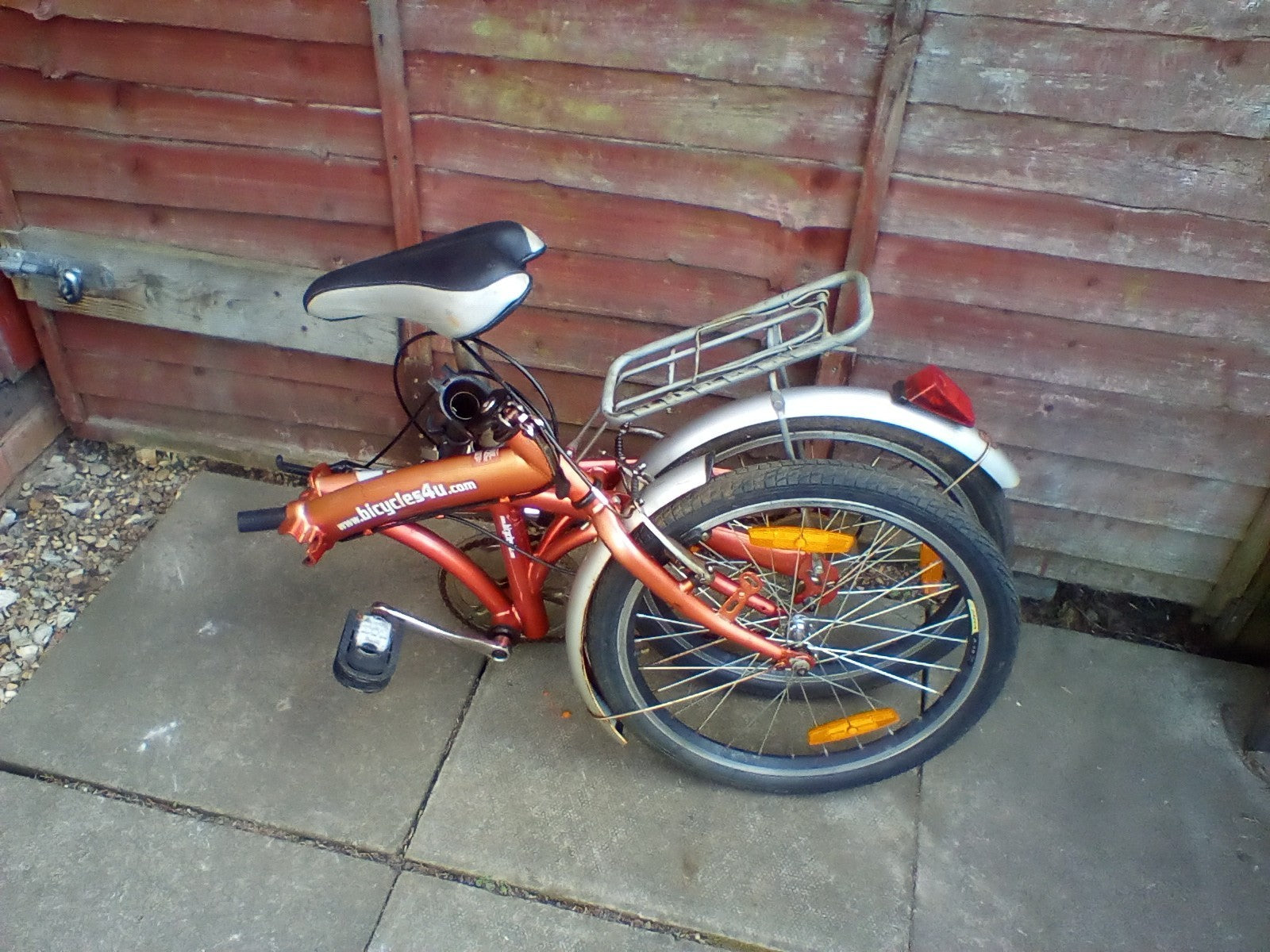 bicycle used folding bike 20 in wheels 6 gears