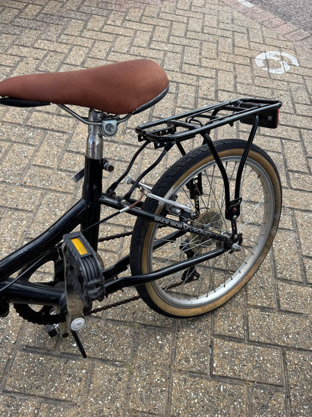 Viking Easy Street Folding Bike with Rear Rack Black