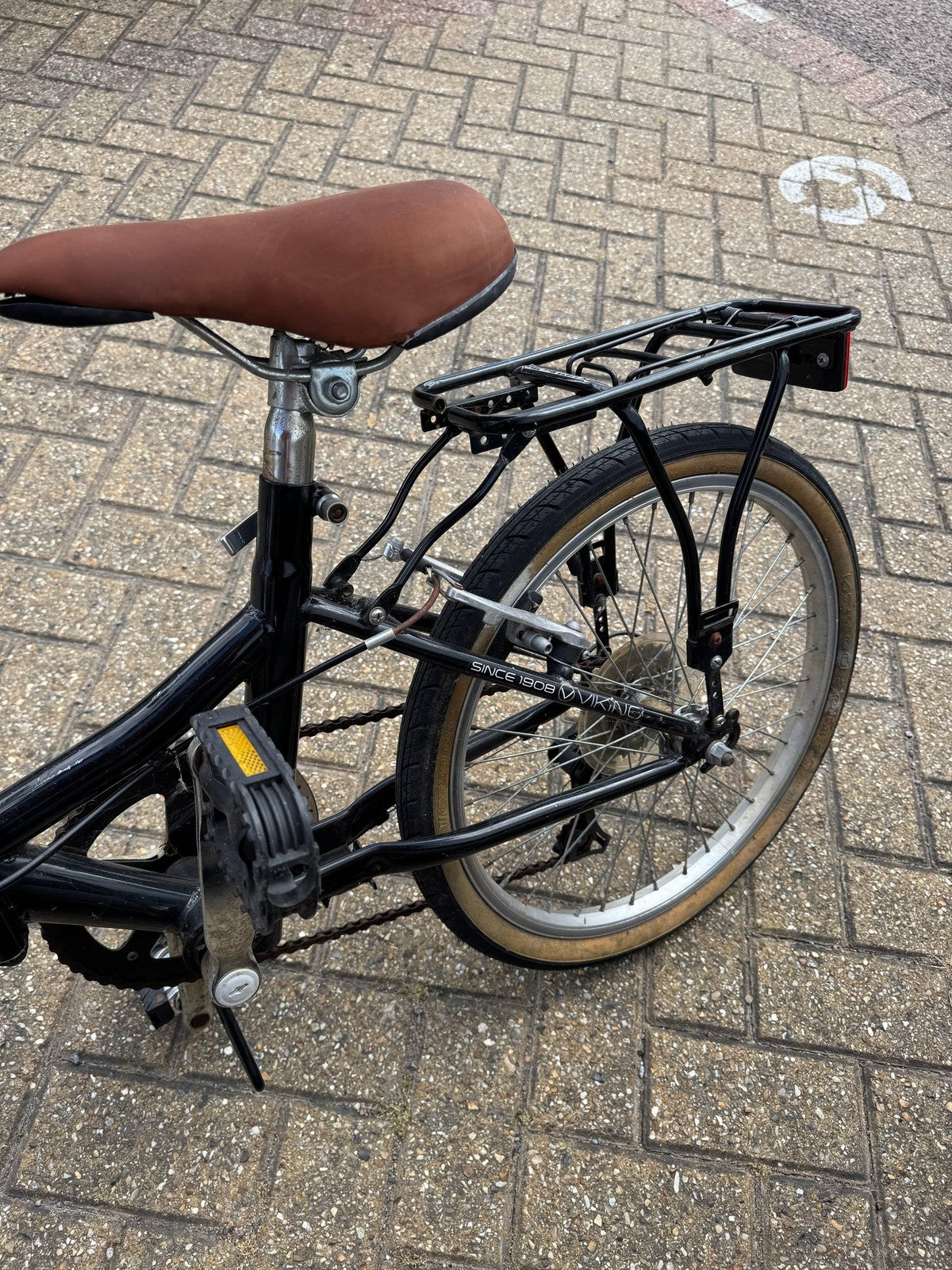 Viking Easy Street Folding Bike with Rear Rack Black