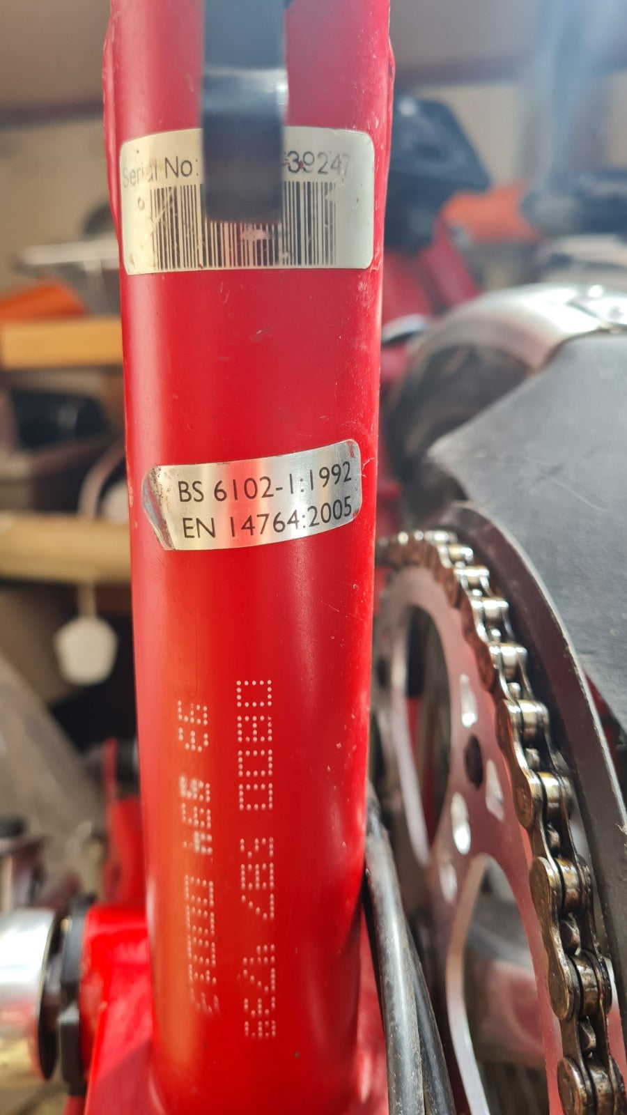 Brompton M6R 6 Speed Folding Bike Red Rear Rack Mudguards UK Made