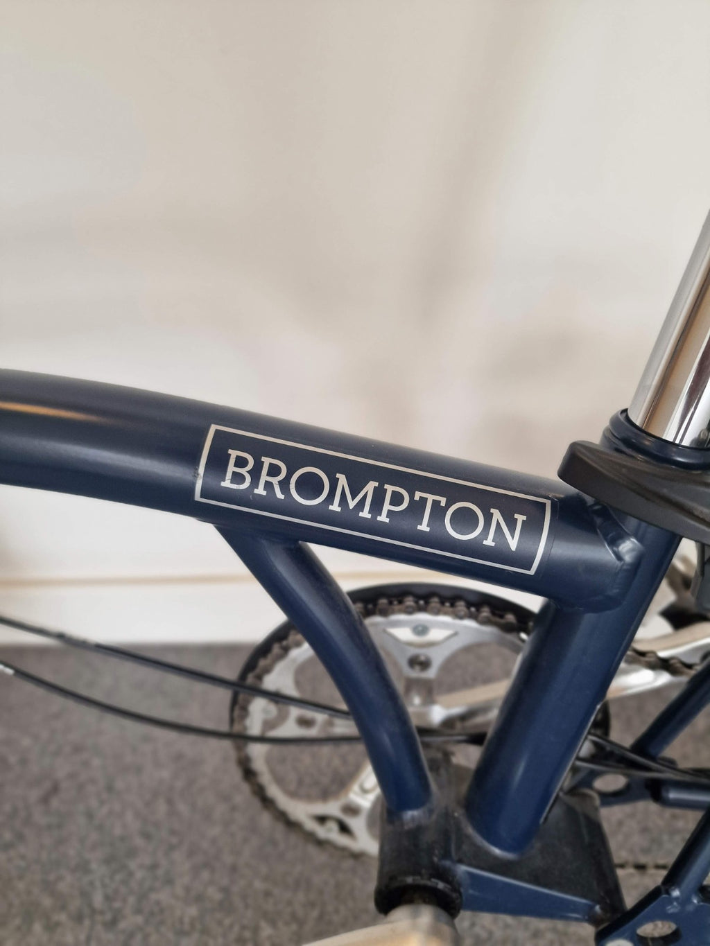 Brompton M3R Folding Bike - Tempest Blue - 3 Speed - Rear Rack & Front Metro Bag