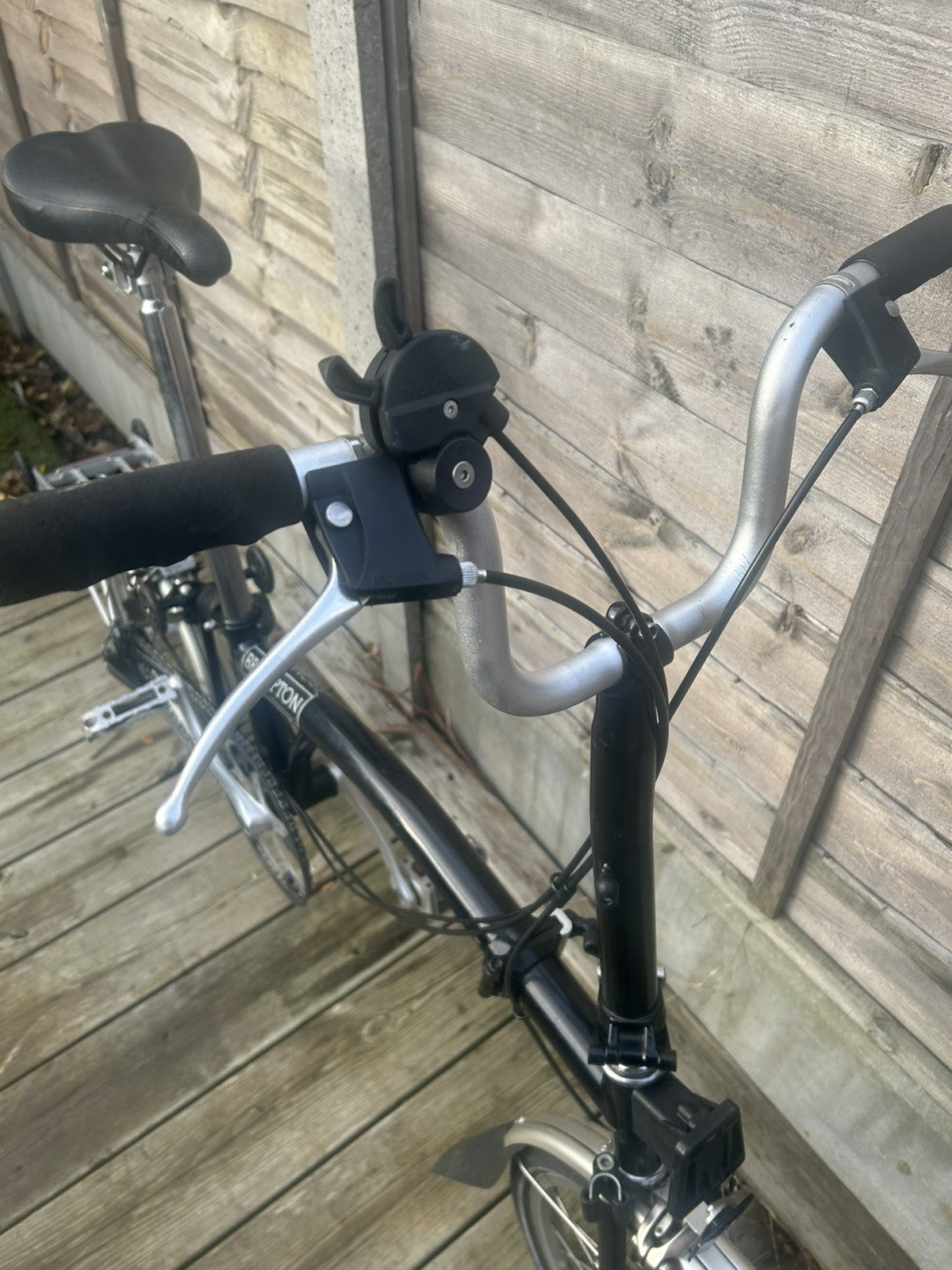 Brompton H3L Black with a rack