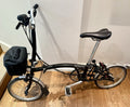 Brompton Folding Bike Black 6 Speed + 2xBrompton Bag, LITELOK, Lights & Cover