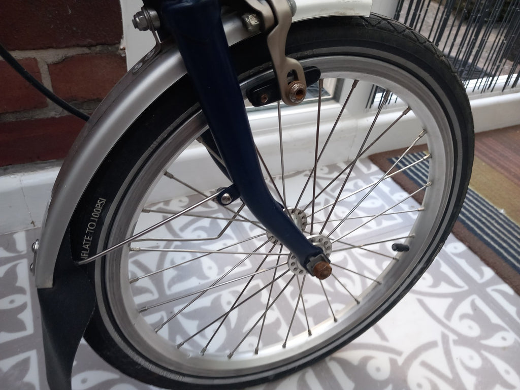 Brompton P6R P-Type 6-Speed Tempest Blue classic folding bike