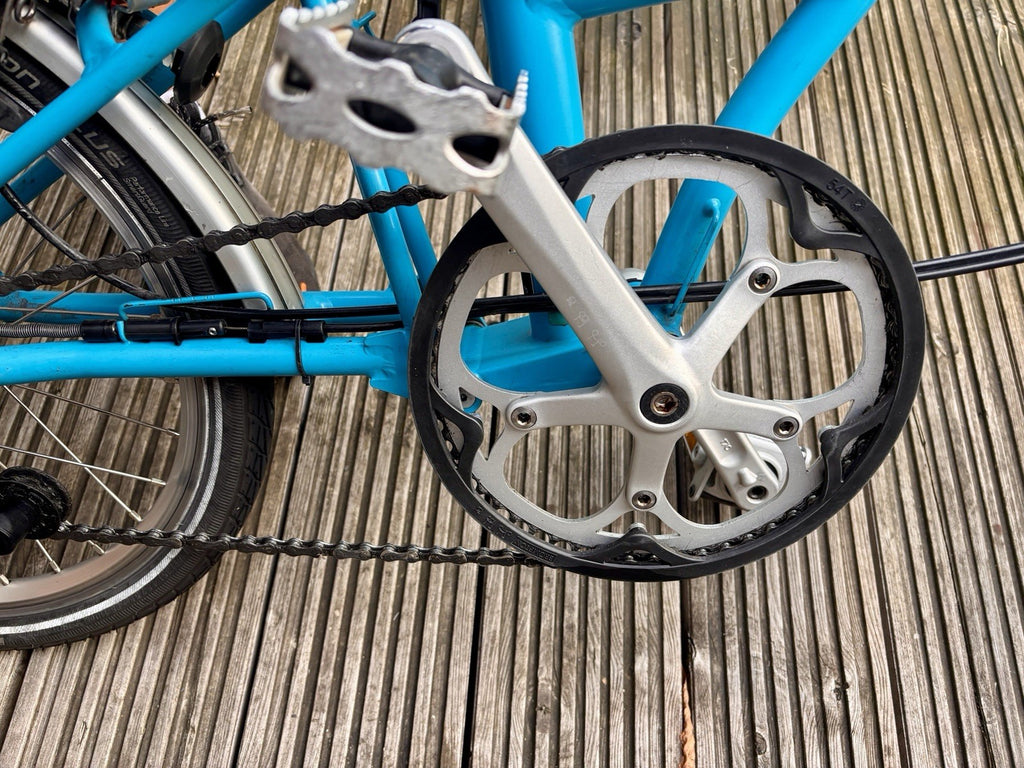 Brompton S2L Folding Bike Blue Lagoon - 2 speeds - 16in Wheels Mudguards