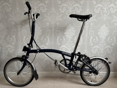 2019 Brompton M3L folding bicycle C Line Equivalent in Tempest Blue - Used