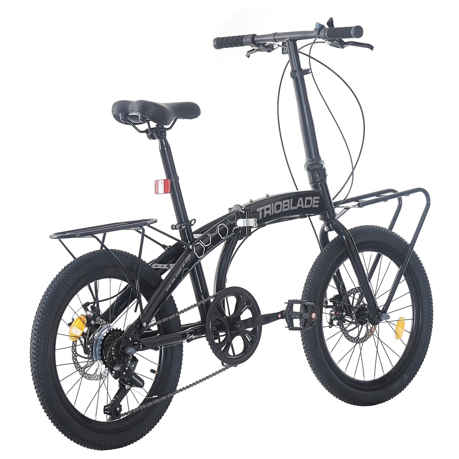 Folding Bicycle 20 Inch Bikes for Adults 7-Speed Variable Foldable City Bicycle
