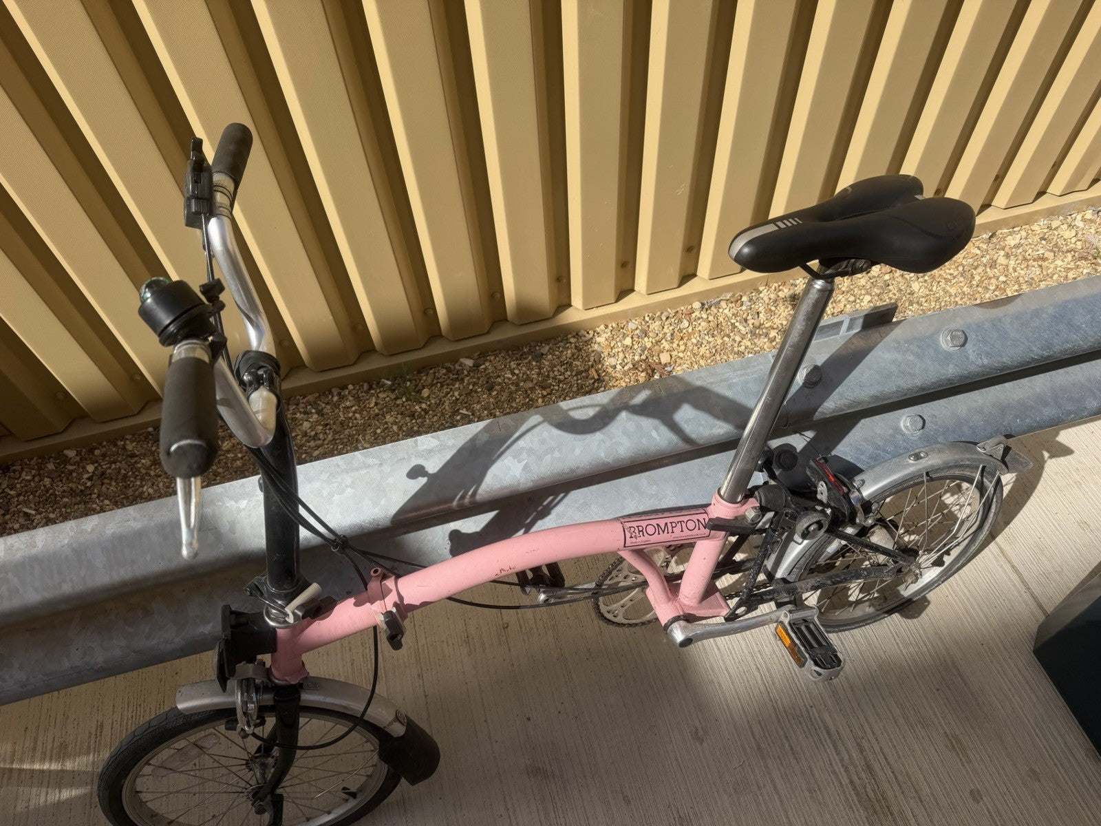 Brompton 16in Folding Bike Pink BMX Bars Mudguards Bell Rear Reflector