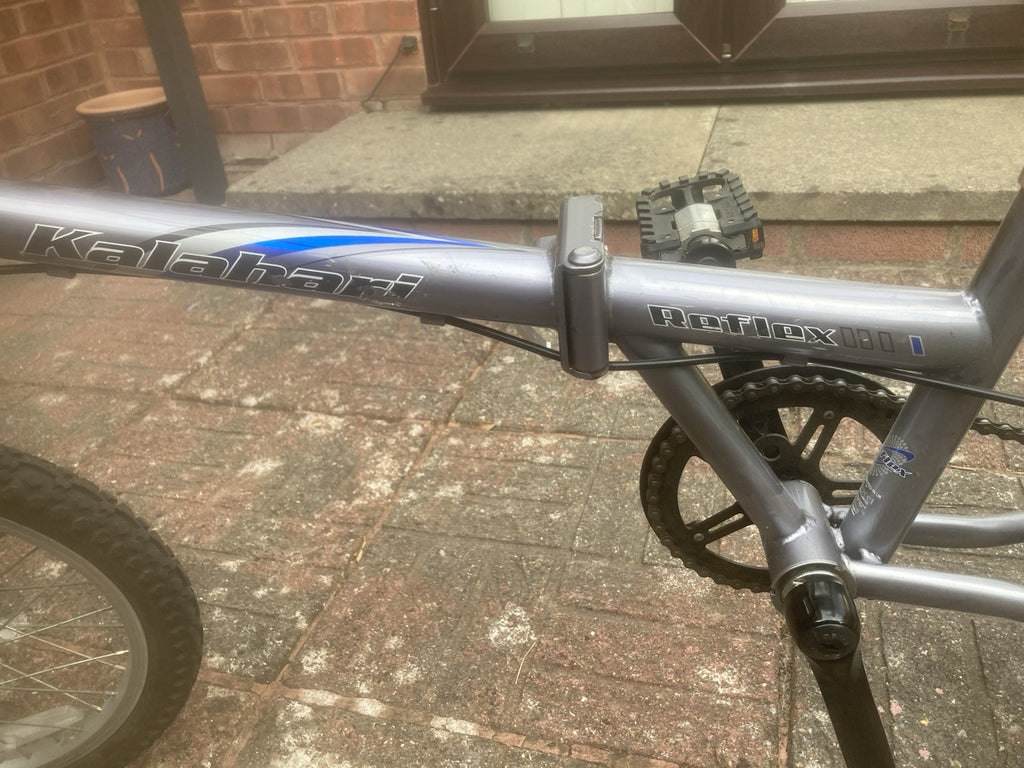 Reflex 100 Folding Bike Grey 1 Speed Flat Bar V-Brakes Vintage