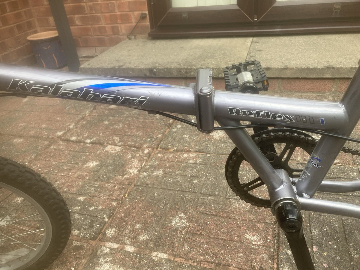 Reflex 100 Folding Bike Grey 1 Speed Flat Bar V-Brakes Vintage