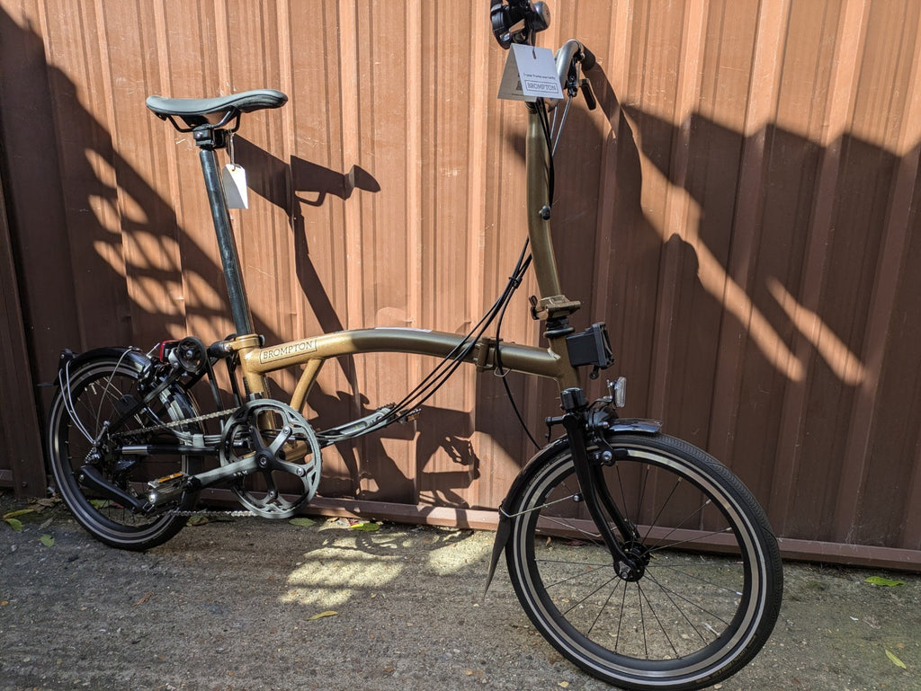 Brompton P Line Explore Mid Bar 12 Speed - Bronze Sky