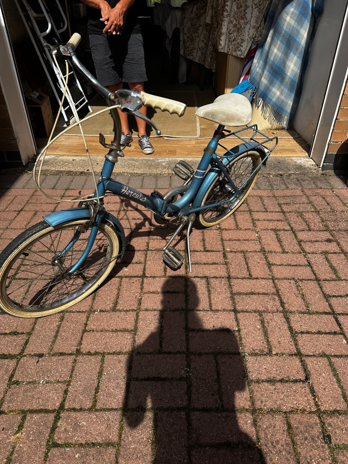 Raleigh Compact Vintage Folding Bike 1970s Retro light blue Original