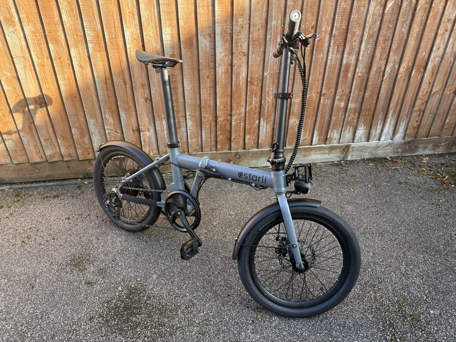 Estarli Folding Bike Grey 20 Inch 7 Speed Commuter