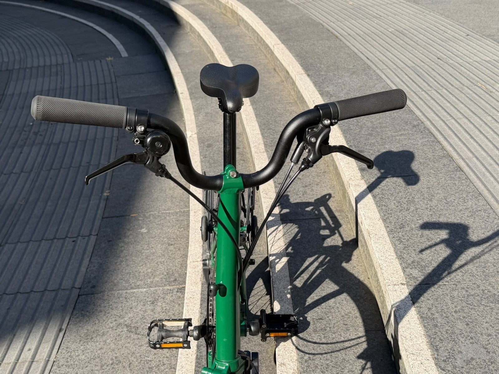 Brompton Folding Bike - Racing Green - M Bar 2 Speed With Rear Rack & Mudguards
