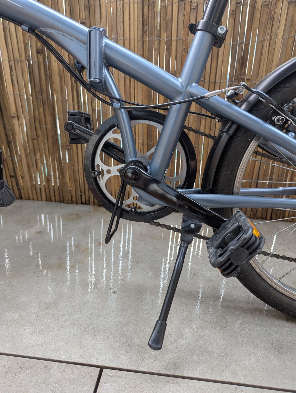 Btwin TILT 120 Blue Grey 6 Speed Folding Bike Compact B'Twin