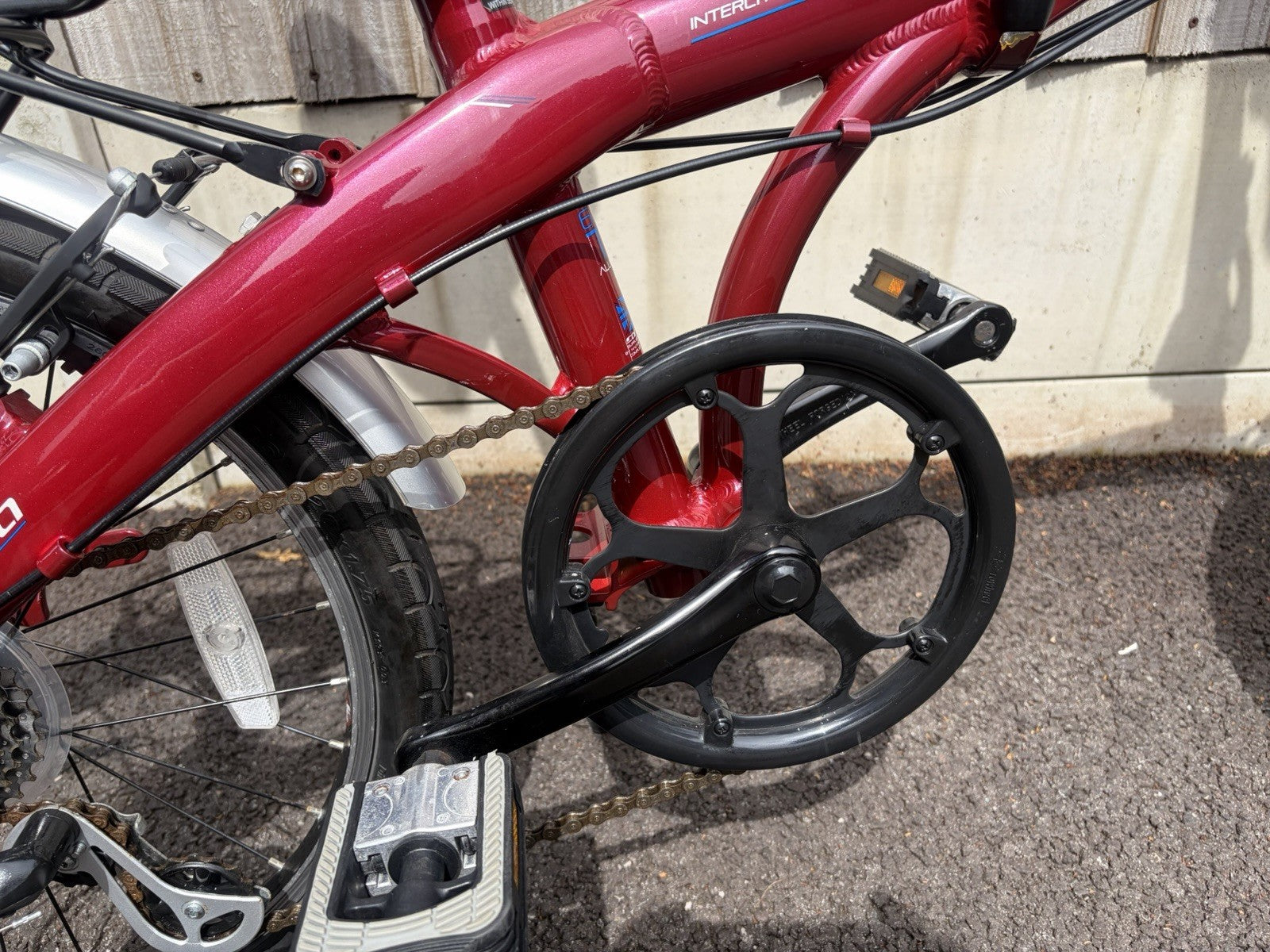 Carerra Intercity Folding Bike In Red.