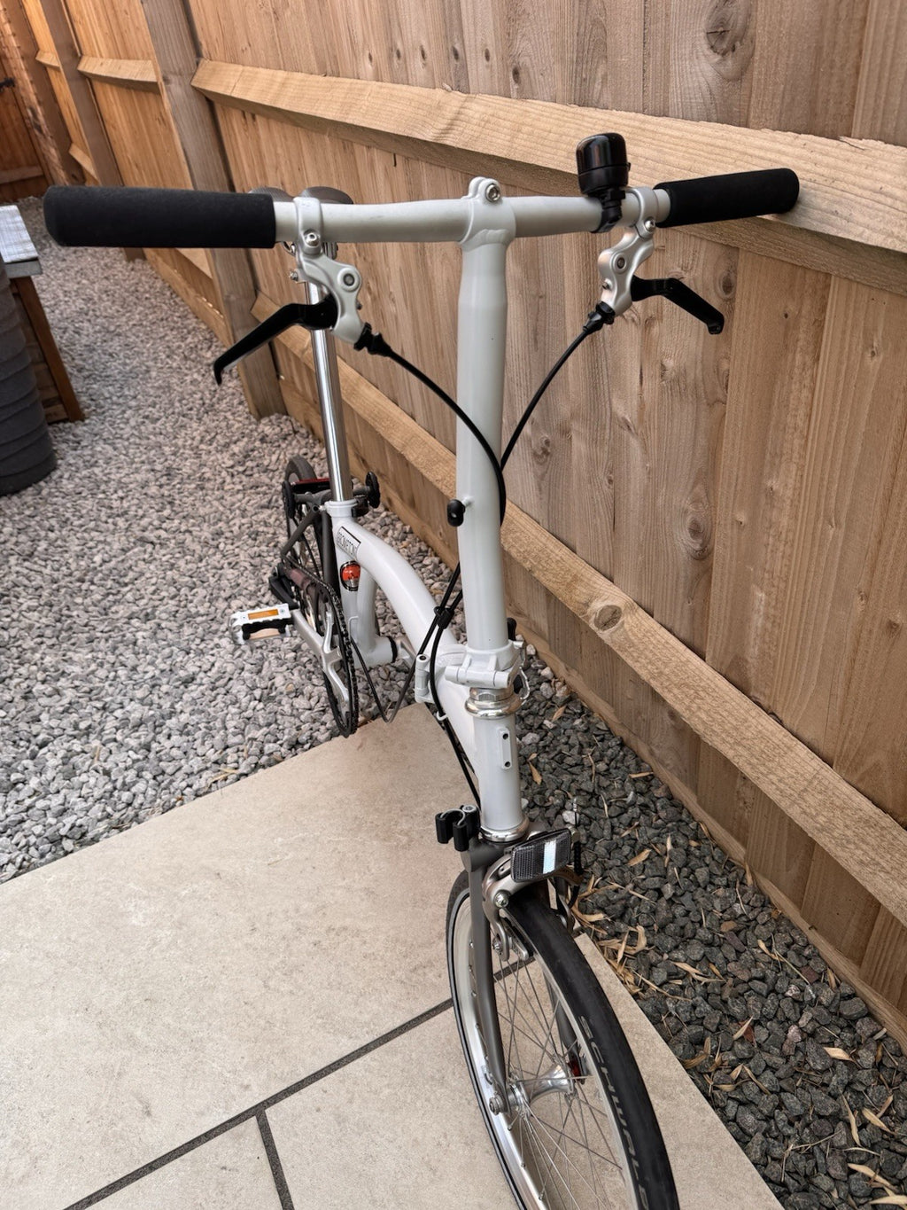 Brompton Titanium / Steel Single Speed 8.3kg with ancillaries