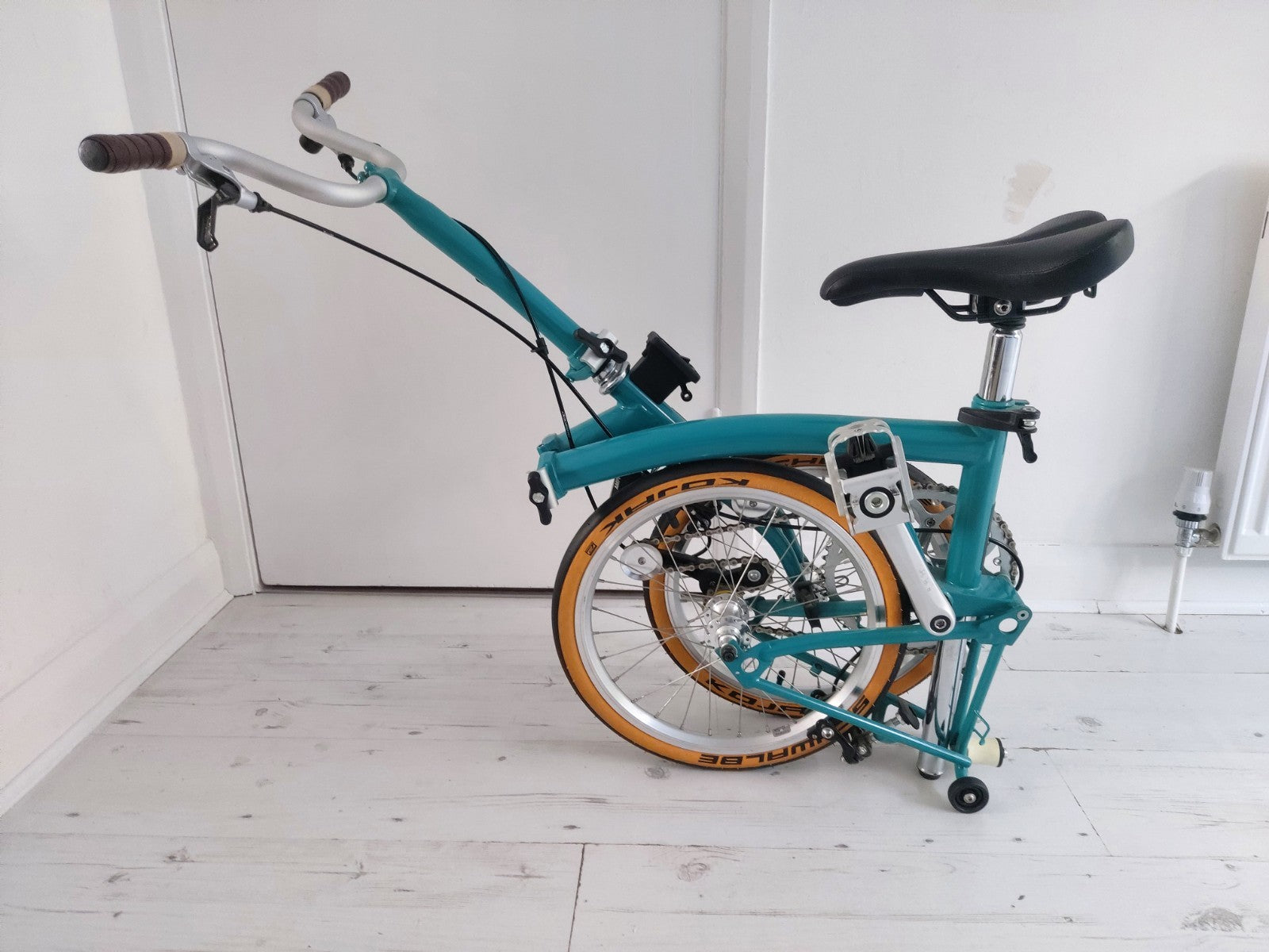 Brompton M1E Lagoon Blue Foldable Bike